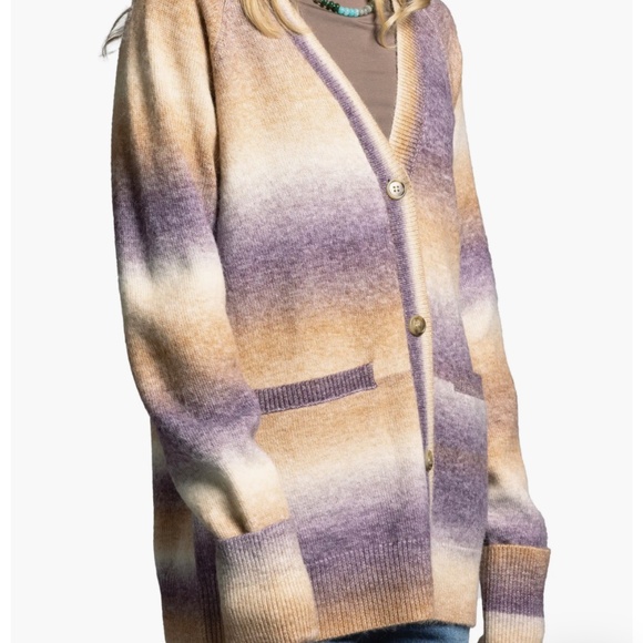 Niko Ombré Stripped relaxed Cardigan - Picture 2 of 2